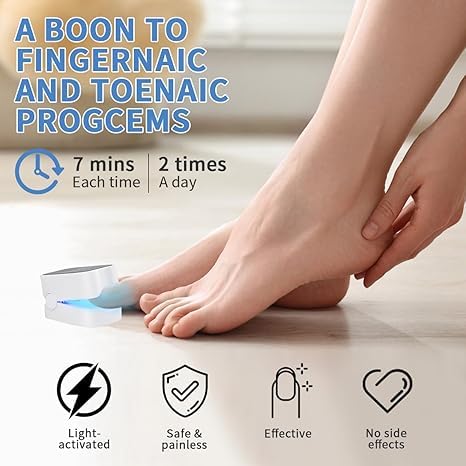 Hengulus Nail Fungus Treatment Light – Rechargeable Blue & Red Therapy Device