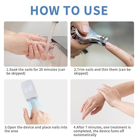 Hengulus Nail Fungus Treatment Light – Rechargeable Blue & Red Therapy Device