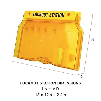 Boviisky Lockout Tagout Station Kit - 5 Padlocks, 25 Tags, OSHA Compliant
