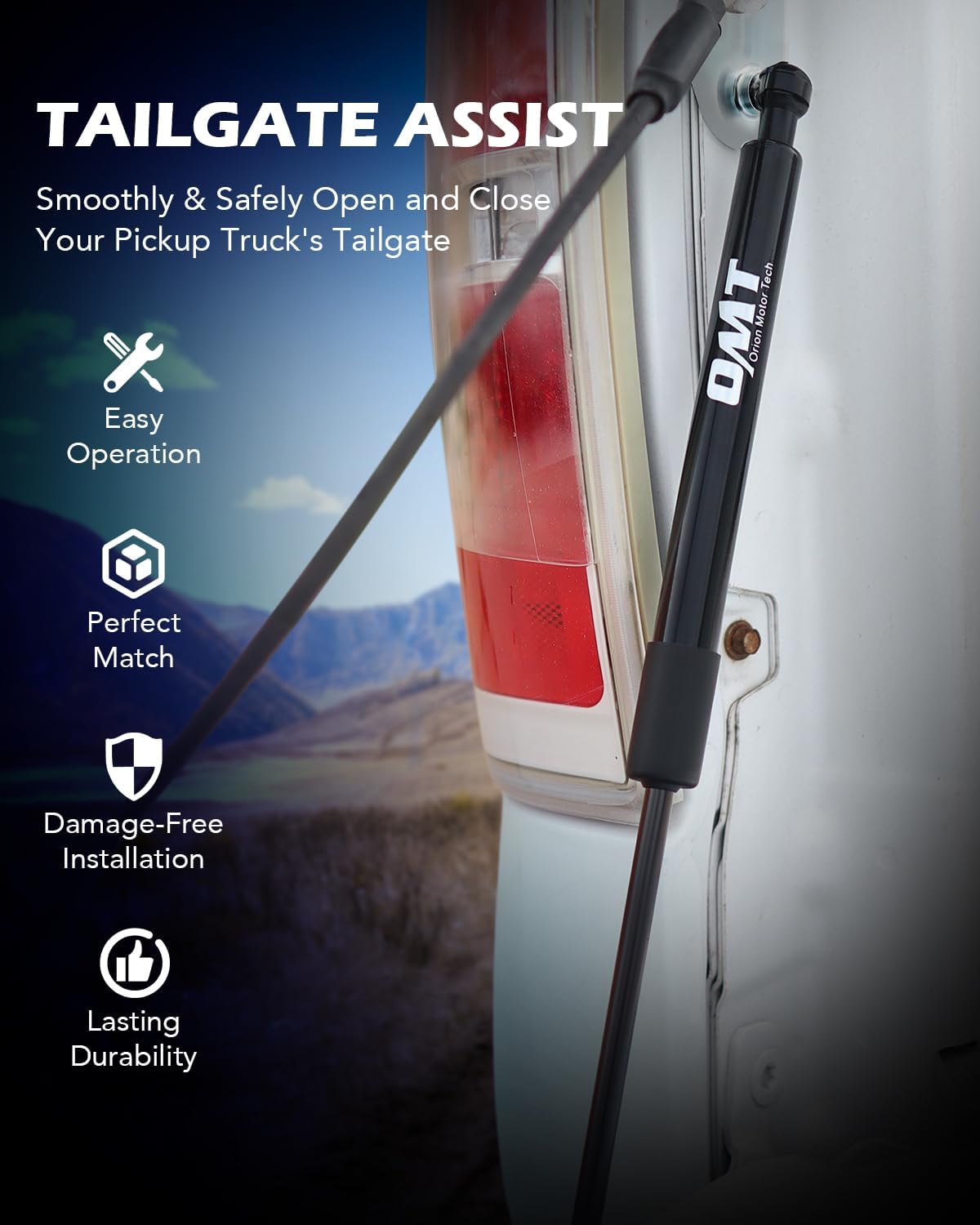 Orion Motor Tech Tailgate Assist for 04–14 Ford F-150 & Lincoln Mark LT, Shock Kit