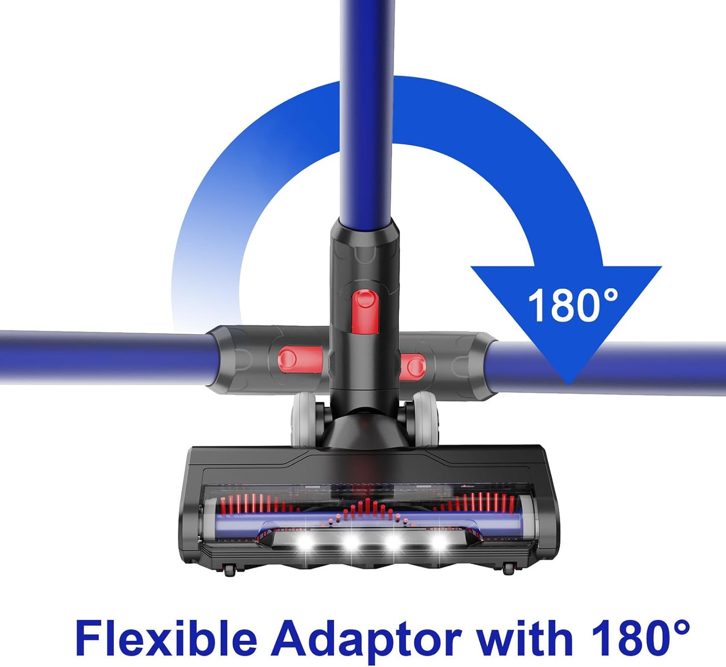 Dyson V6 Vacuum Attachments – LED Headlights, Soft Roller & PP Bristle Brushes