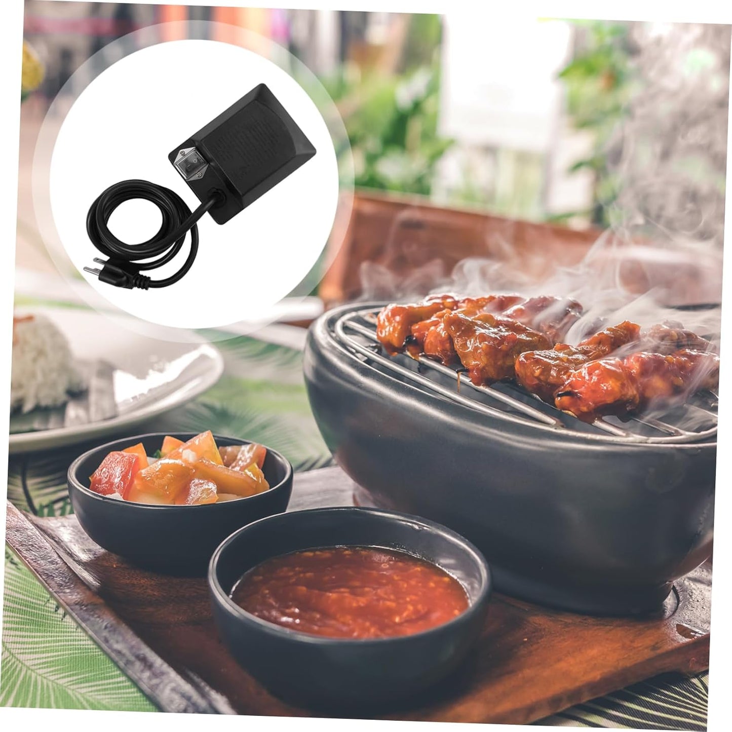 Kisangel Electric BBQ Rotisserie Motor 2.5–3RPM 15kg Load, Adapter Included