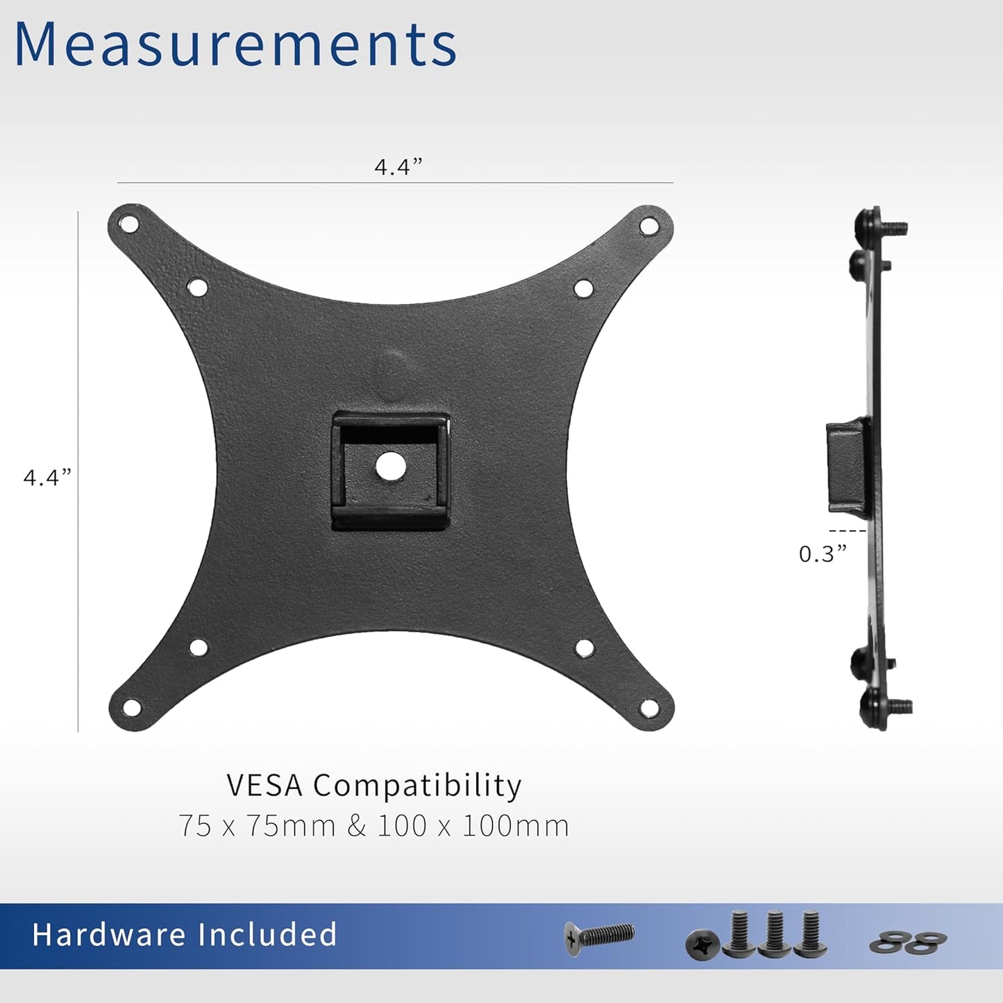 IVO VESA Adapter Plate Bracket for Sceptre C25,C30,and C34 Monitors|100x100 Mount