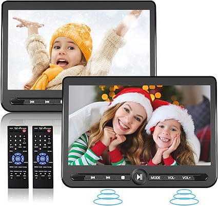 Arafuna10.5Dual Portable DVD Player.Car-5-Hour Battery,USB/SD,Headrest Mount