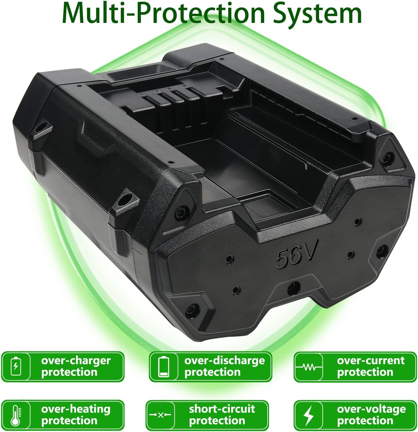 DTK 56V 5.3Ah Lithium-Ion Battery for EGO BA2800 BA4200 BA1400 Tools .