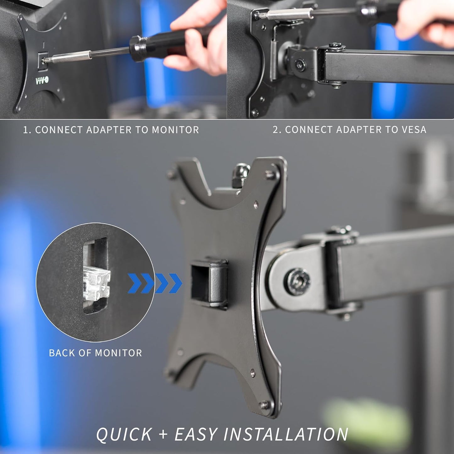 IVO VESA Adapter Plate Bracket for Sceptre C25,C30,and C34 Monitors|100x100 Mount