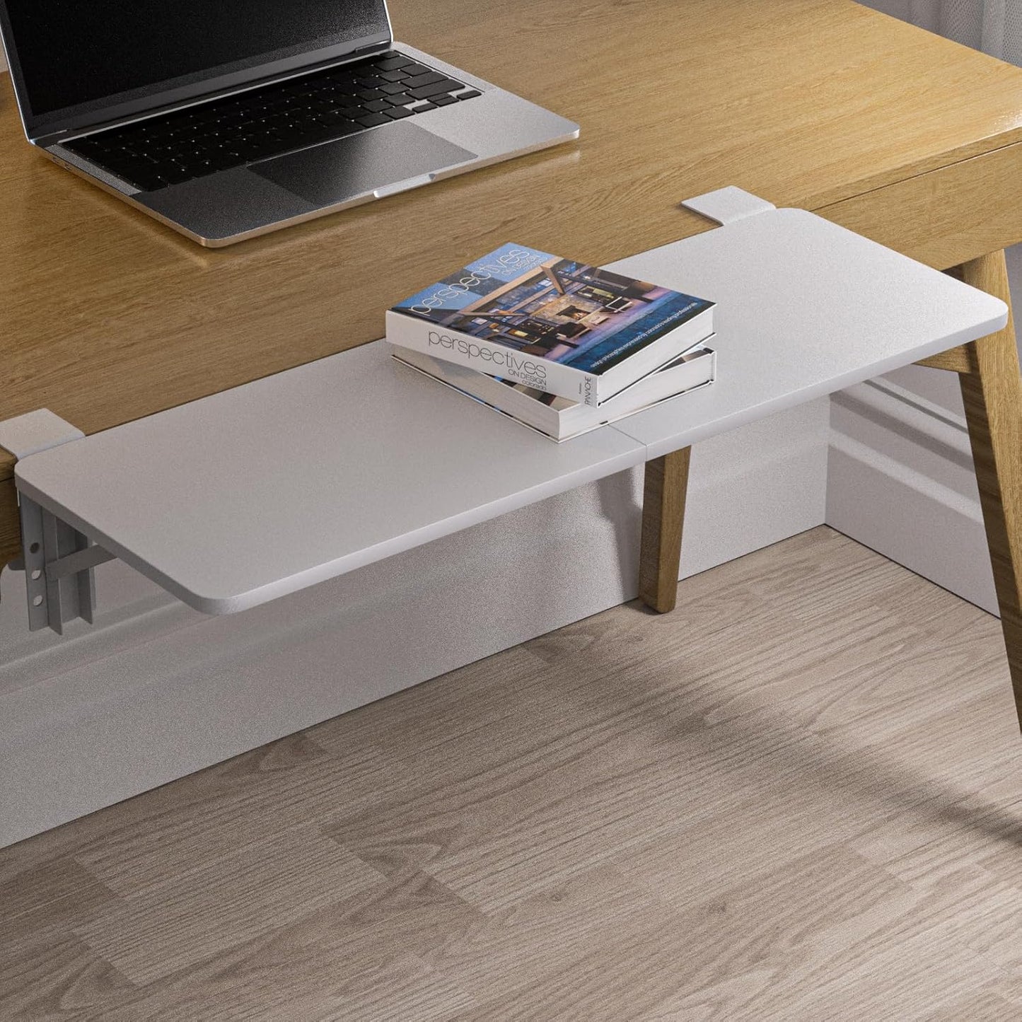 "Desk Extender, 27.16" x 9.45" Clamp-on Foldable Keyboard Tray for Sit-Stand"