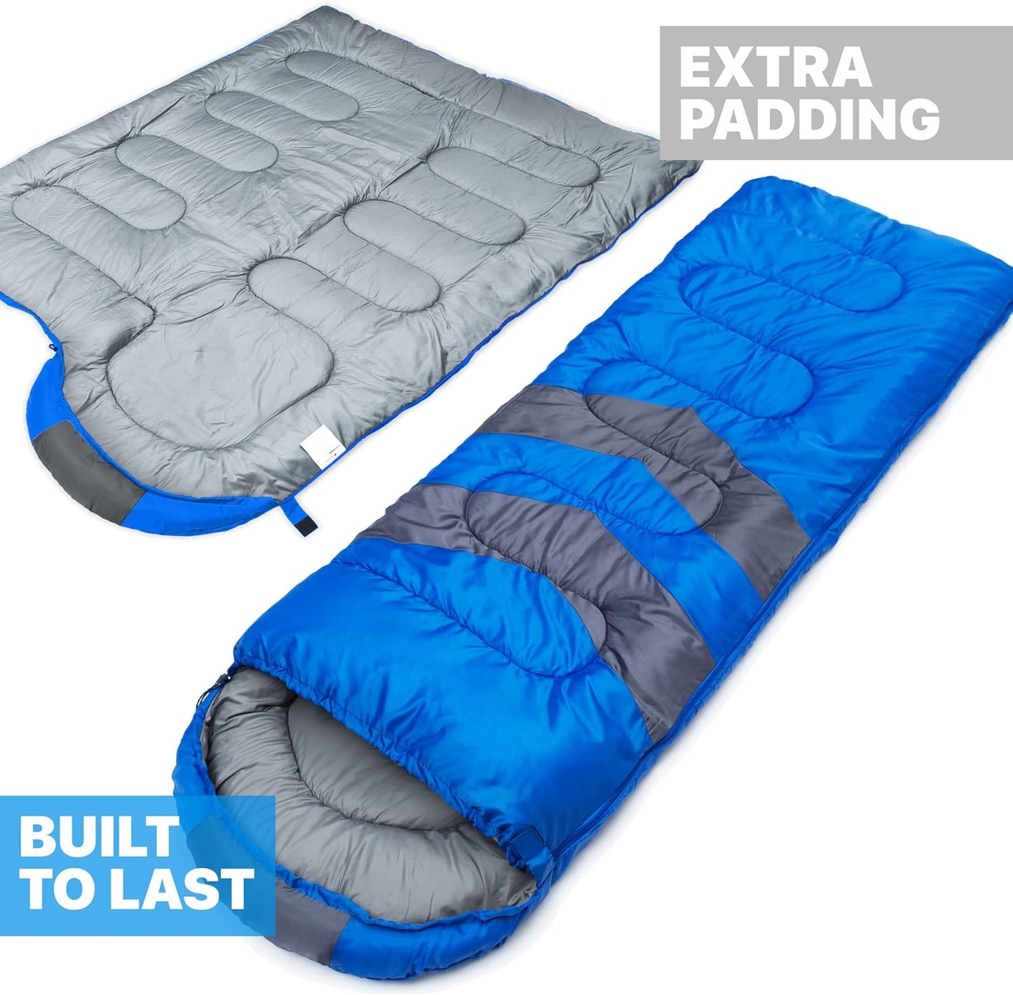 MalloMe 3-Season Sleeping Bag – Ultralight & Waterproof for Camping & Hiking