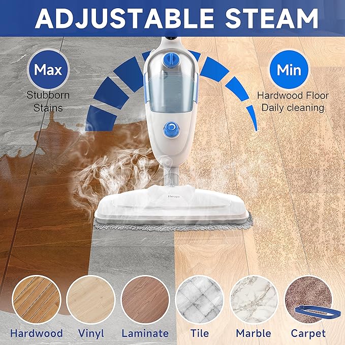 Neugo Steam Mop for Hardwood Floors, 1200W Cleaner for Tile, Laminate & Carpet