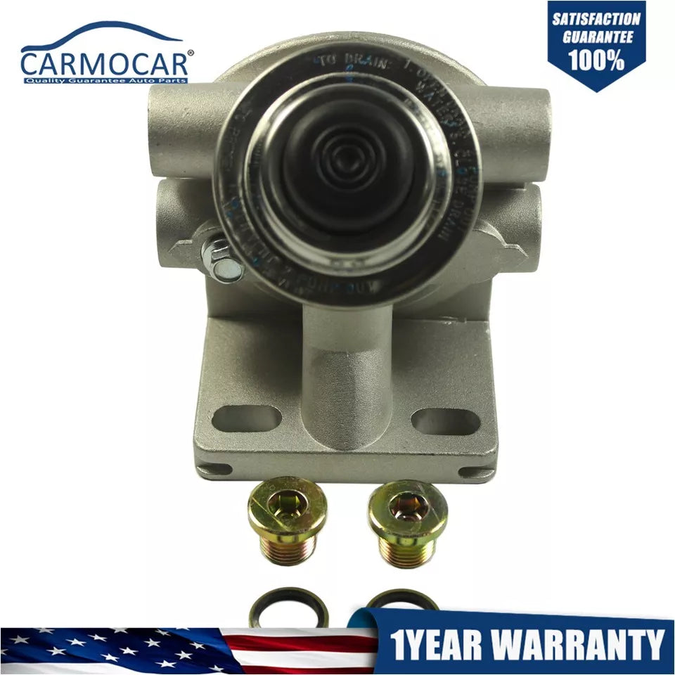 Diesel Fuel Filter Mounting Base Hand Priming Pump M16X1.5MM1-14Spin-On Mount