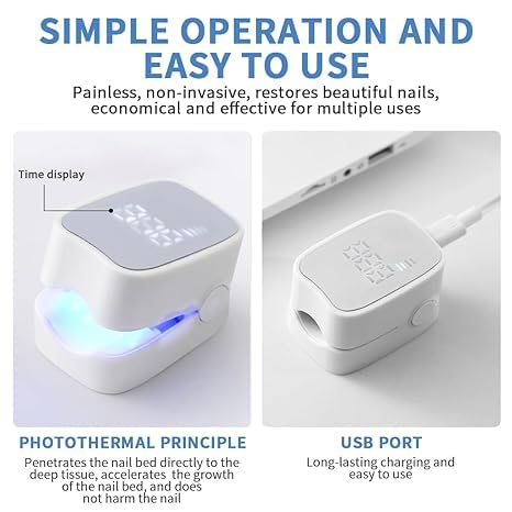 Hengulus Nail Fungus Treatment Light – Rechargeable Blue & Red Therapy Device