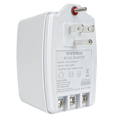 24V AC 40VA Plug-in Transformer – Compatible with Ring, Nest, Ecobee & More