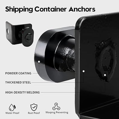 Fistihon 4 Pack Shipping Container Anchors | Side Twist Lock | Heavy Duty Steel