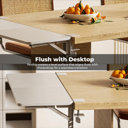 "Desk Extender, 27.16" x 9.45" Clamp-on Foldable Keyboard Tray for Sit-Stand"