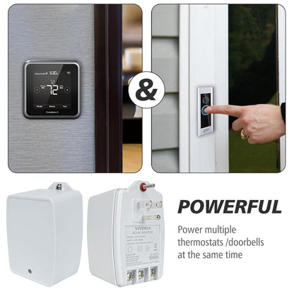 24V AC 40VA Plug-in Transformer – Compatible with Ring, Nest, Ecobee & More