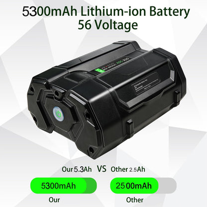 DTK 56V 5.3Ah Lithium-Ion Battery for EGO BA2800 BA4200 BA1400 Tools  .
