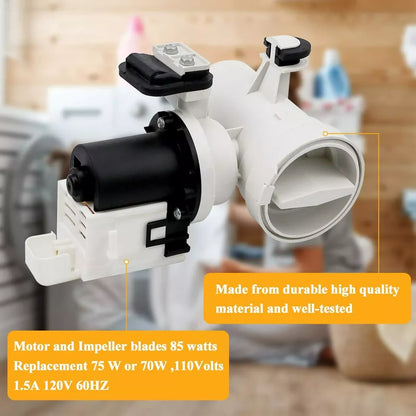W10130913 Washer Drain Pump for Whirlpool, Kenmore, Maytag - OEM Replacement